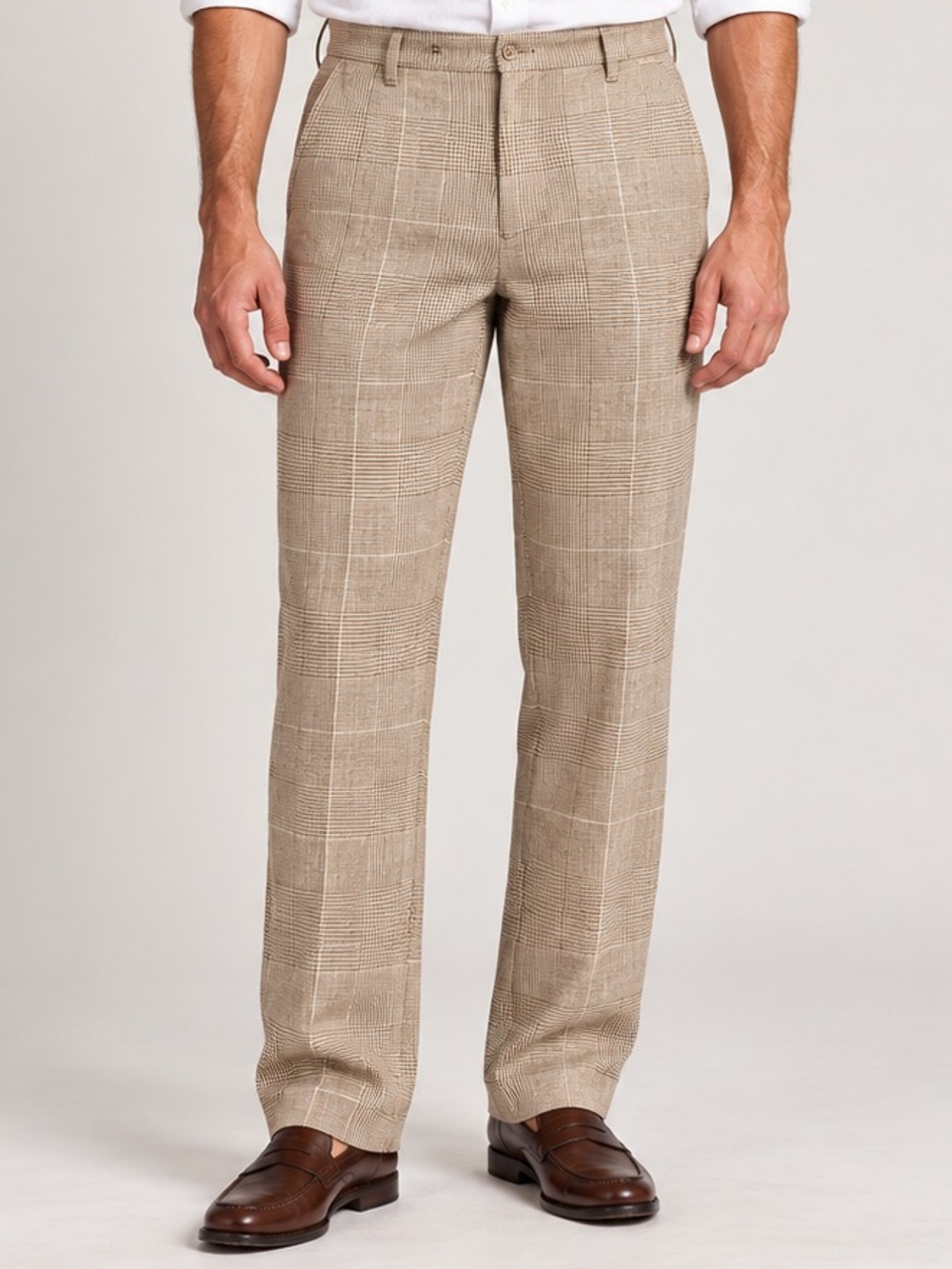 Polo Ralph Lauren Glen Plaid Linen Tweed Pant Classic Fit (M8)